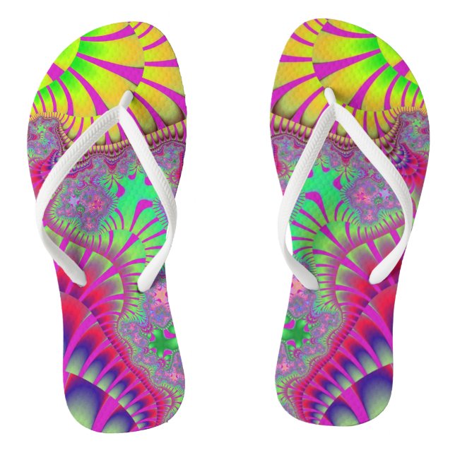 Rosa Rainbow Melt Flip Flops (Fußbett)