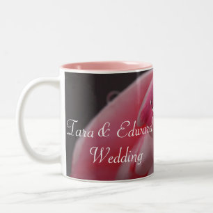 Rosa Raindrop Wedding Zweifarbige Tasse