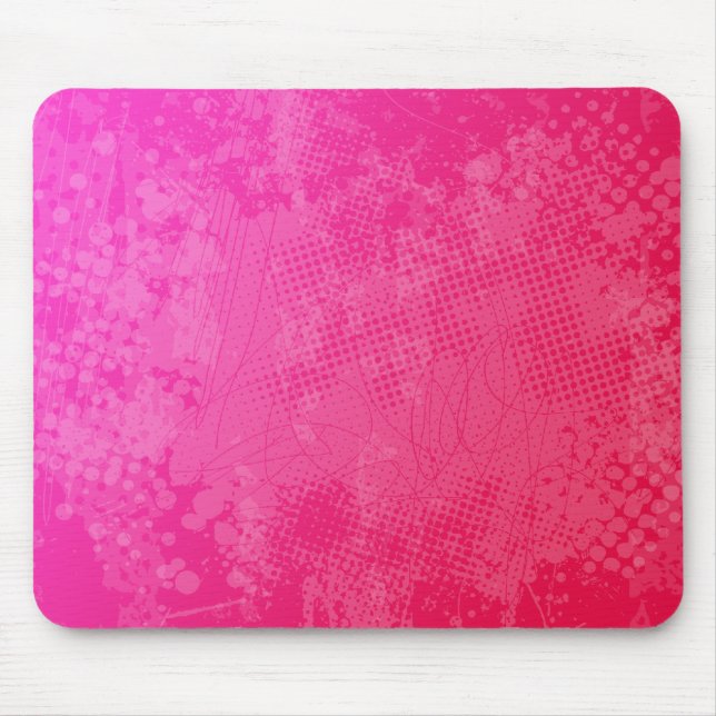 Rosa Raserei-Schmutz-Kunst Mousepad (Vorne)