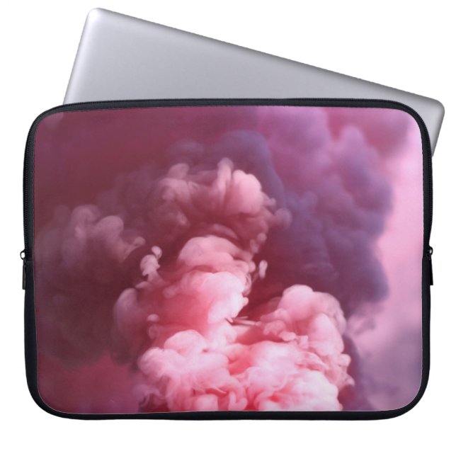 Rosa Rauch Laptopschutzhülle (Vorderseite)