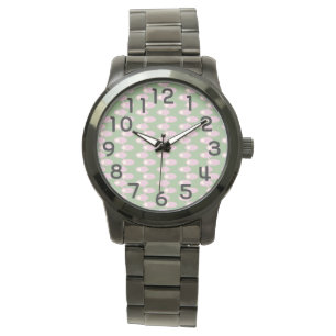 Rosa Raumschiffe Armbanduhr