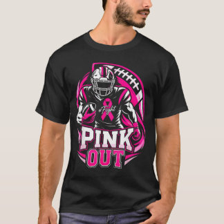 Rosa raus Brustkrebs-Bewusstsein Amerikanisch T-Shirt