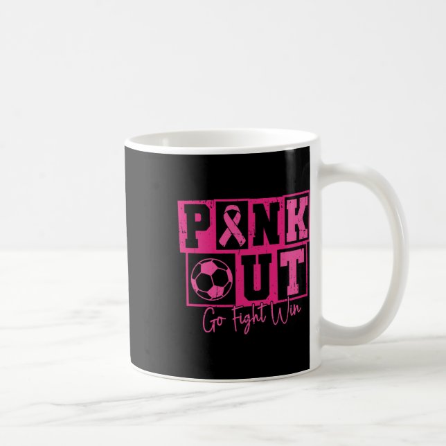 Rosa raus, kämpfe, siege, Fußball, Brustkrebs-Krie Kaffeetasse (Rechts)