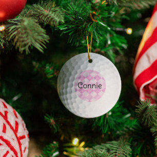 Rosa Raute Golf Lover Personalisiert Ornament Aus Metall