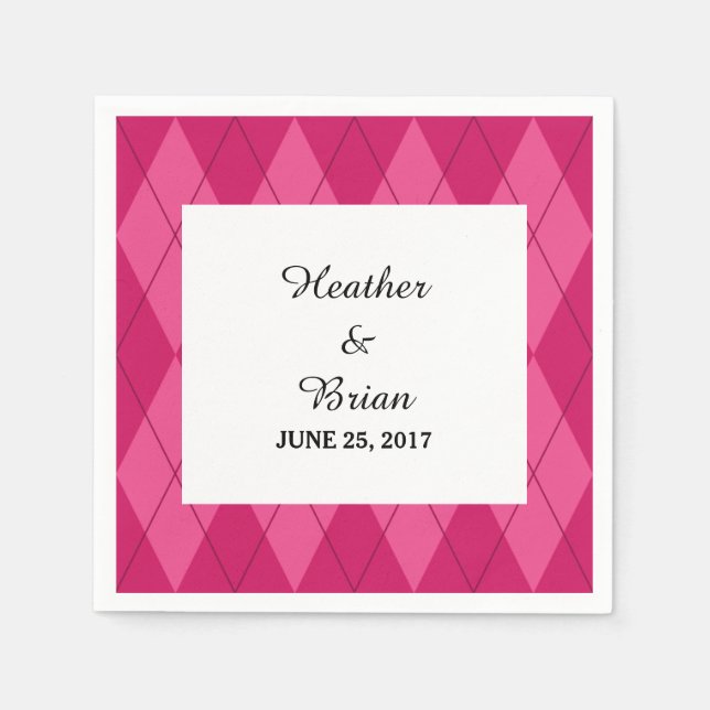 Rosa Raute Papier Napkins Serviette (Vorderseite)