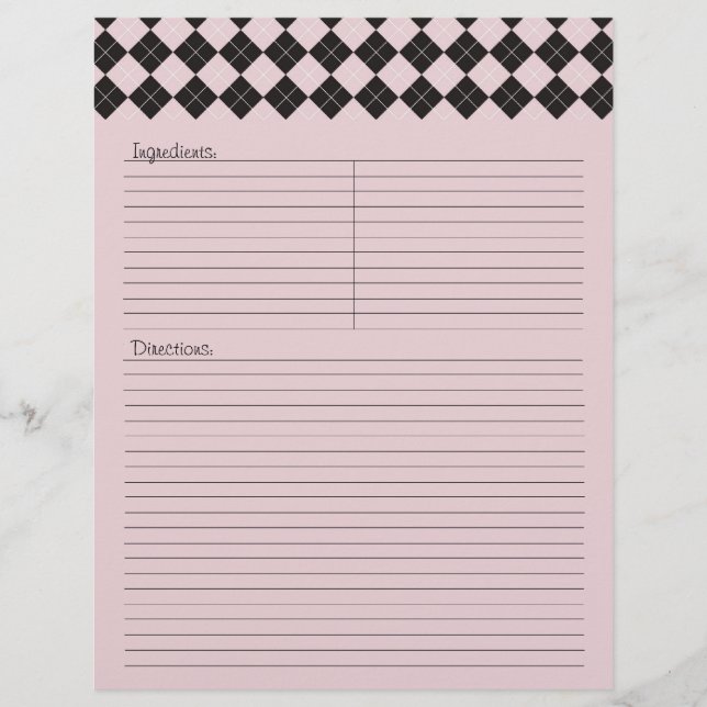 Rosa Raute Rezept Letterhead (Vorderseite)