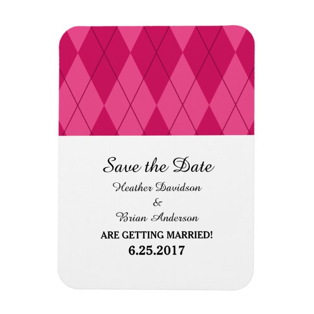 Rosa Raute Save the Date Flexi Magnet (Vertikal)