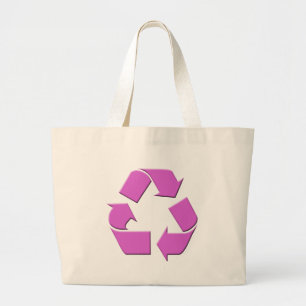 Rosa recyceln Symbol Jumbo Stoffbeutel