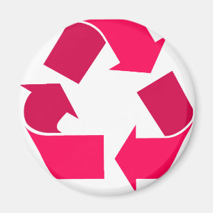 Rosa recyceln Symbol Magnet