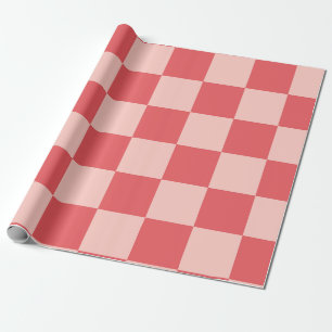 Rosa Red Checkered Gingham Pattern Geschenkpapier