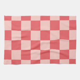 Rosa Red Checkered Gingham Pattern Geschirrtuch
