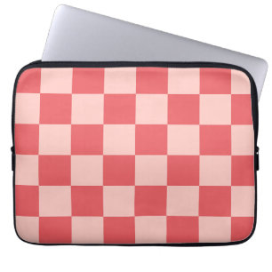 Rosa Red Checkered Gingham Pattern Laptopschutzhülle