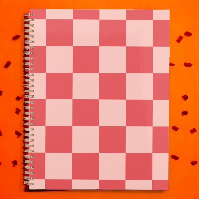 Rosa Red Checkered Gingham Pattern Planer (Zazzle Pink Red Checkered Gingham Pattern Planner)