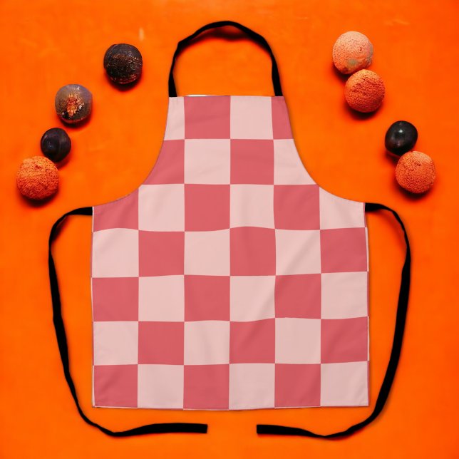 Rosa Red Checkered Gingham Pattern Schürze (Zazzle Pink Red Checkered Gingham Pattern Apron)
