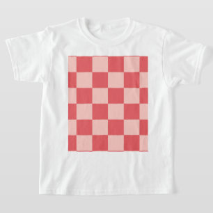 Rosa Red Checkered Gingham Pattern T-Shirt