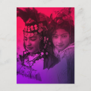 Rosa Red Maghreb Ouled Naïl Berber Girl Female Pos Postkarte