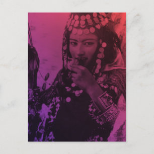Rosa Red Maghreb Ouled Naïl Berber Girl Female Pos Postkarte