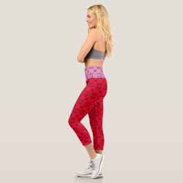 Rosa Red Navy Gavels Rechtsanwalt High Waisted Cap Capri Leggings