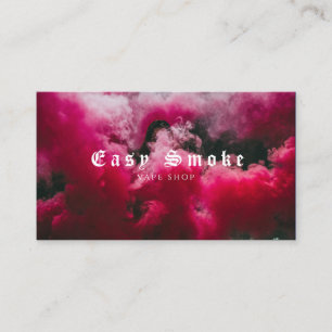 Rosa Red Smoke Vape Shop Business Card Visitenkarte