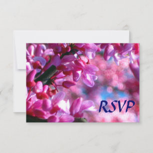 Rosa Redbud Blüten Bat Mitzvah UAWG RSVP Karte