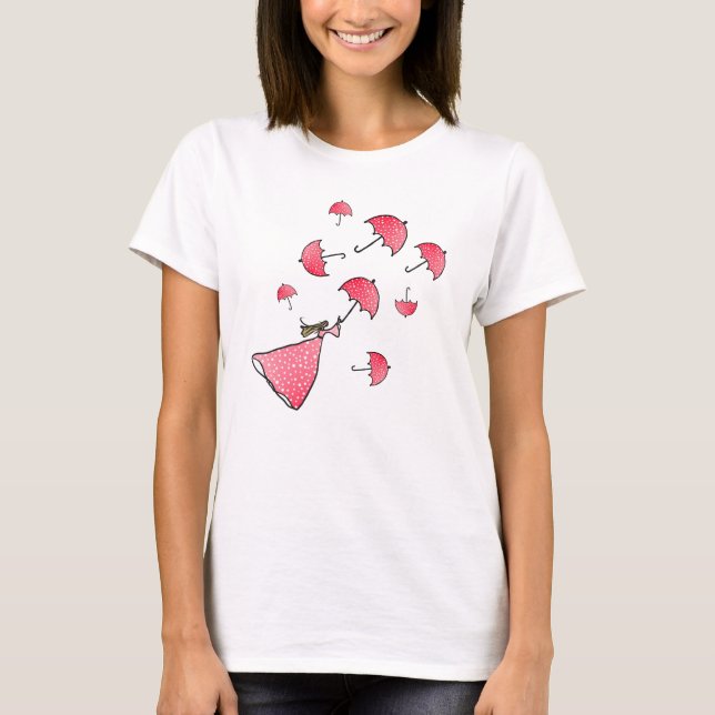 Rosa Regen T-Shirt (Vorderseite)