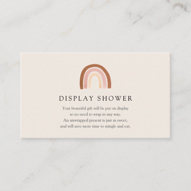 Rosa Regenbogen-Display-Duschkarte Begleitkarte (Vorderseite)