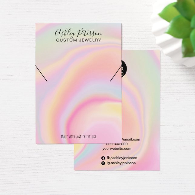 Rosa Regenbogen eingemeißelt schmuckartige Halsket (Schreibtisch)