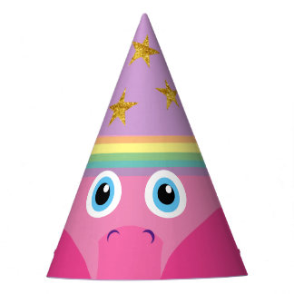 Rosa Regenbogen Einhorn Party Hut Partyhütchen