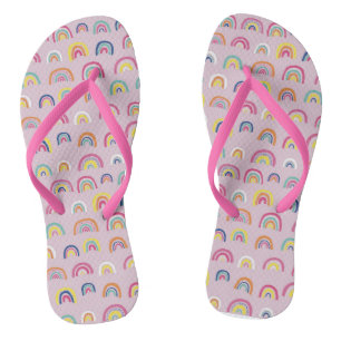 Rosa Regenbogen Flip Flops