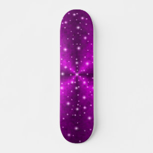 Rosa Regenbogen in der Optik des Skin Leder Skateboard