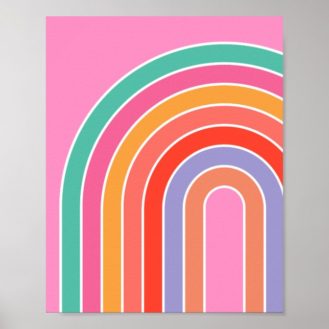 Rosa Regenbogen Poster (Vorne)