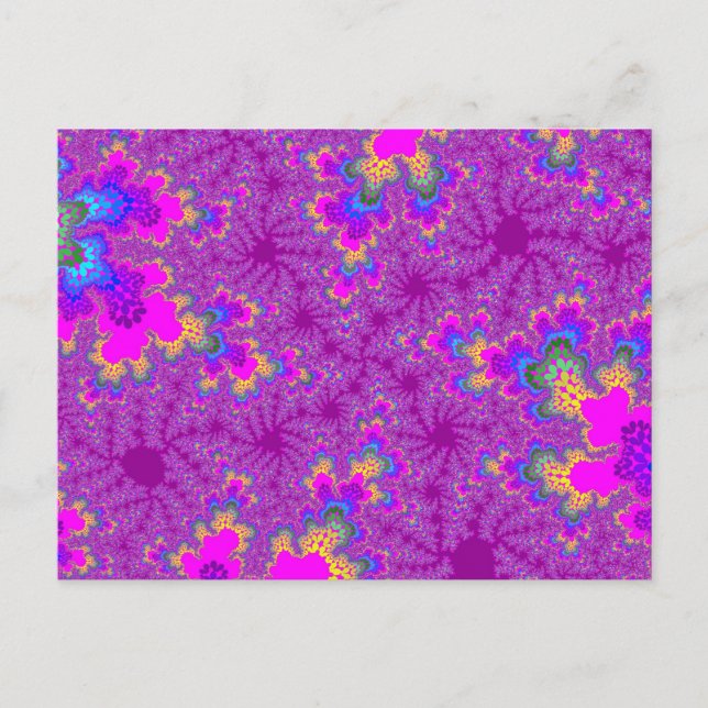 Rosa Regenbogen Speckle Postkarte (Vorderseite)