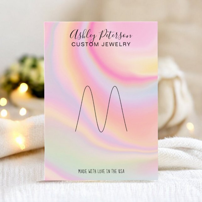 Rosa Regenbogenfarben, Schmuckring (pink rainbow unicorn jewelry ring display)