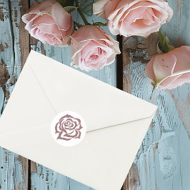 Rosa Regency Tribal Runder Aufkleber