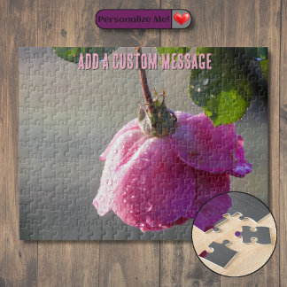 Rosa Regentropfen Puzzle