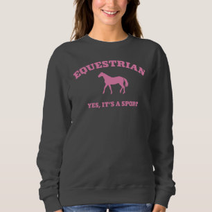 Rosa Reitsport Uni Stil Sweater Horse Sport Sweatshirt