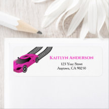 Rosa Rennwagen | Kids Custom Rücksendeadresse