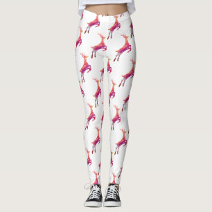 Rosa Rentier Leggings