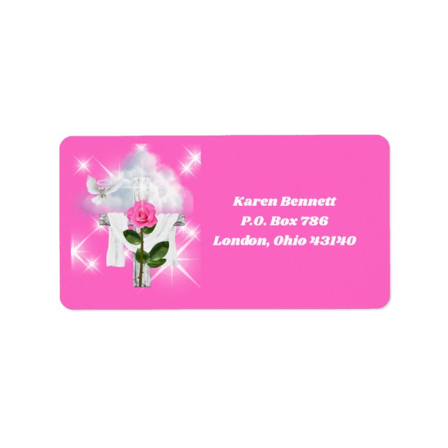 Rosa Resurrecrection Adressaufkleber (Vorne)