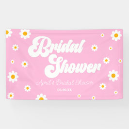 Rosa Retro Daisy Blume Brautparty Banner