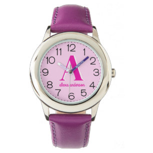 Rosa Retro Dolgramm Armbanduhr