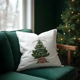 Rosa Retro Fun Vintag Farm Frische Baummonogramm Kissen