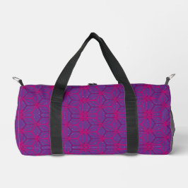 Rosa retro geometrisches Muster Duffle Bag
