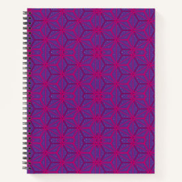 Rosa retro geometrisches Muster Notizbuch