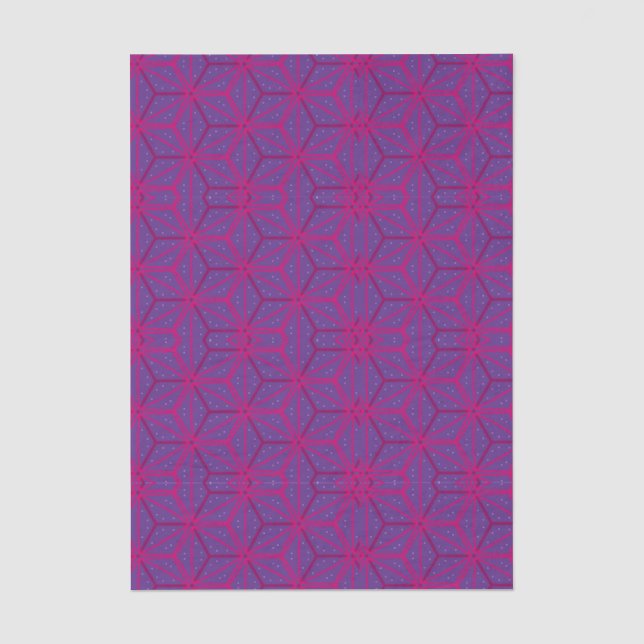 Rosa retro geometrisches Muster  Seidenpapier (Vorderseite)