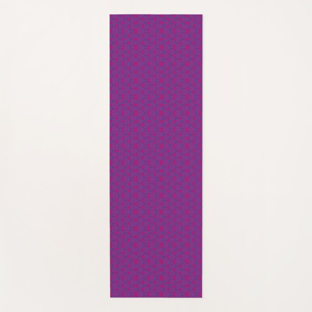 Rosa retro geometrisches Muster  Yogamatte (Vorderseite)