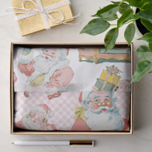 Rosa Retro Groovy Weihnachtsmann Weihnachten Seidenpapier