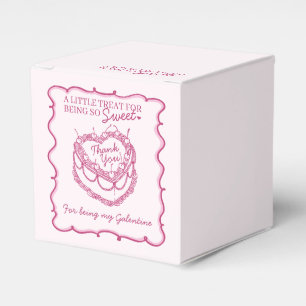Rosa Retro Herz Coquette Kirschkuchen Galentine Geschenkschachtel
