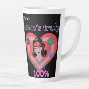 Rosa Retro Herz Mama Mama Mama Vintag Milchtasse