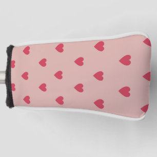 Rosa Retro Herz Y2K Muster mit rosa Hintergrund Golf Headcover